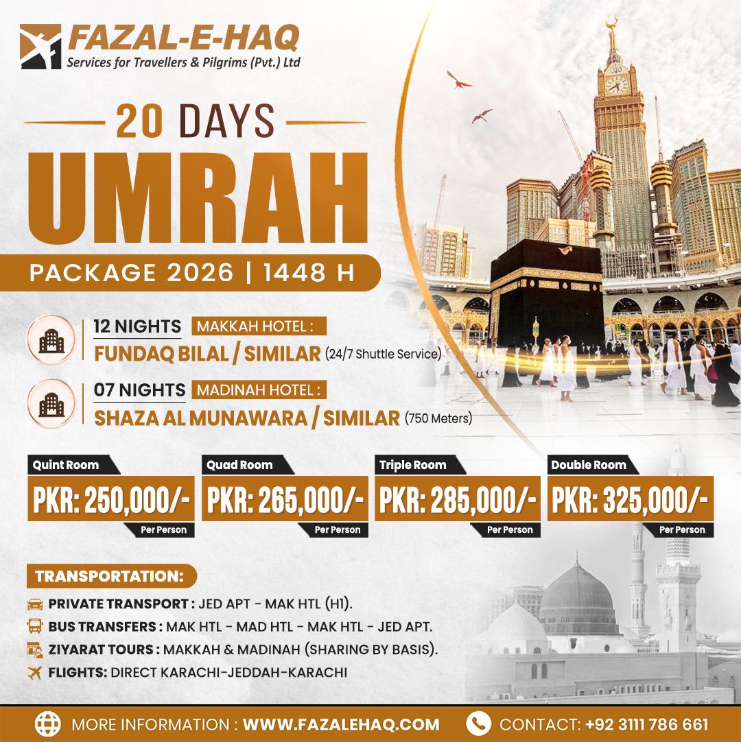 Fazalehaq Travel & Tours Facebook ad