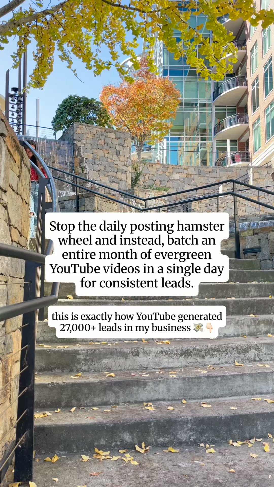 Stephanie Kase Facebook ad: Get off the daily posting hamster wheel