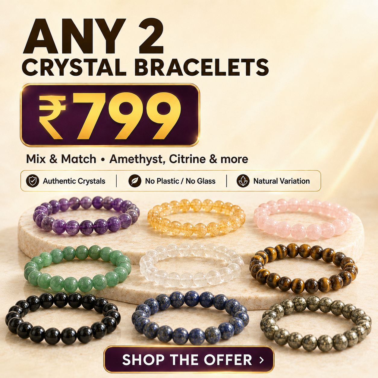 Evashu Crystals Facebook ad