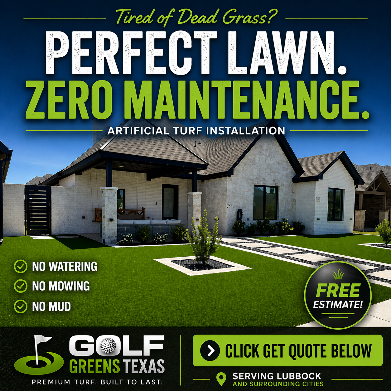Golf Greens Texas Facebook ad