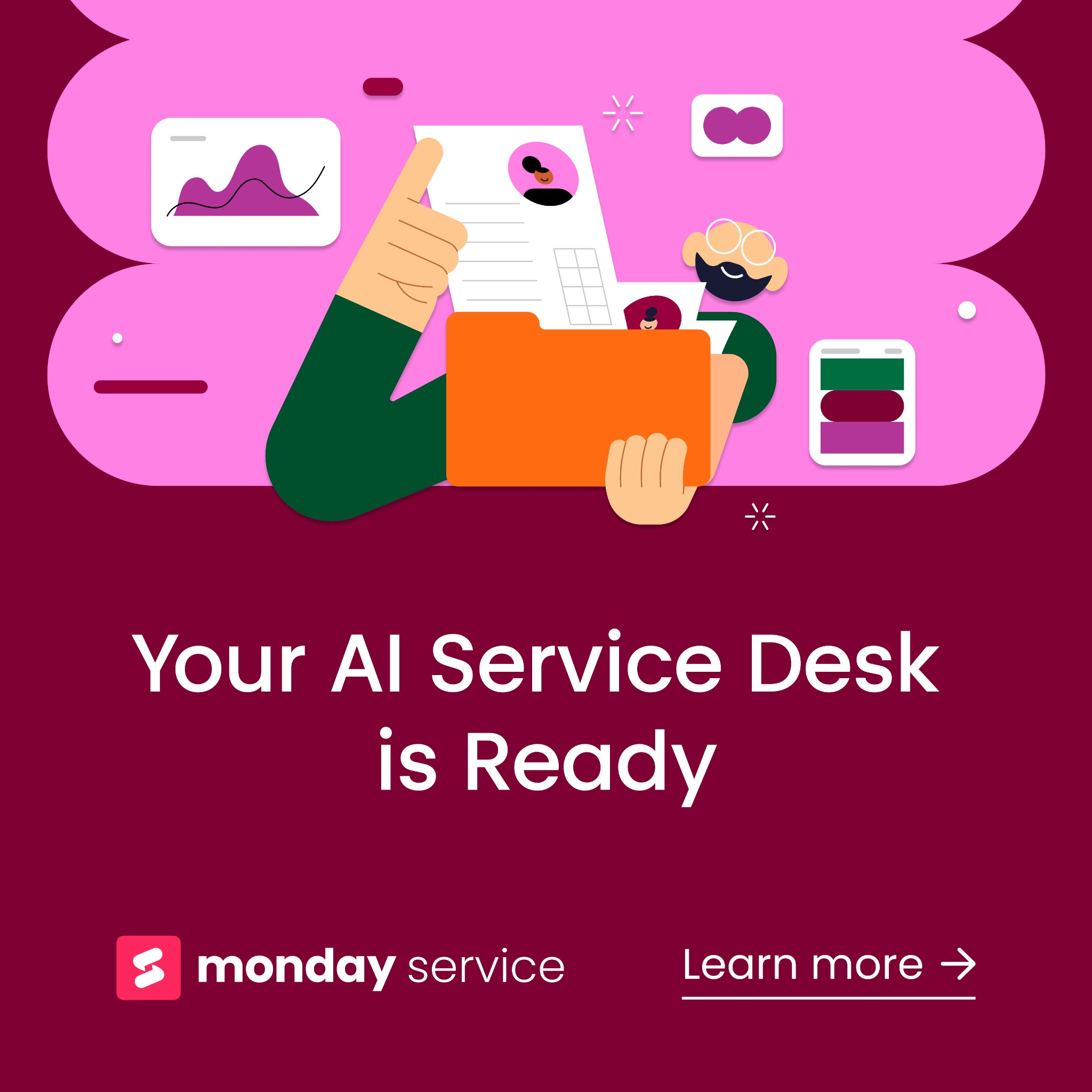monday.com Facebook ad