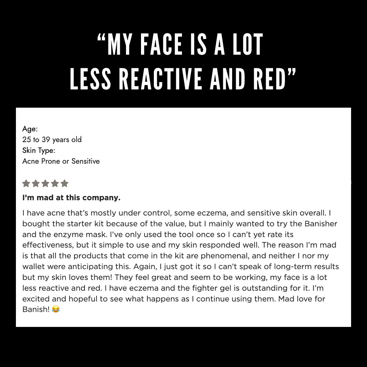 Banish Acne Scars Facebook ad