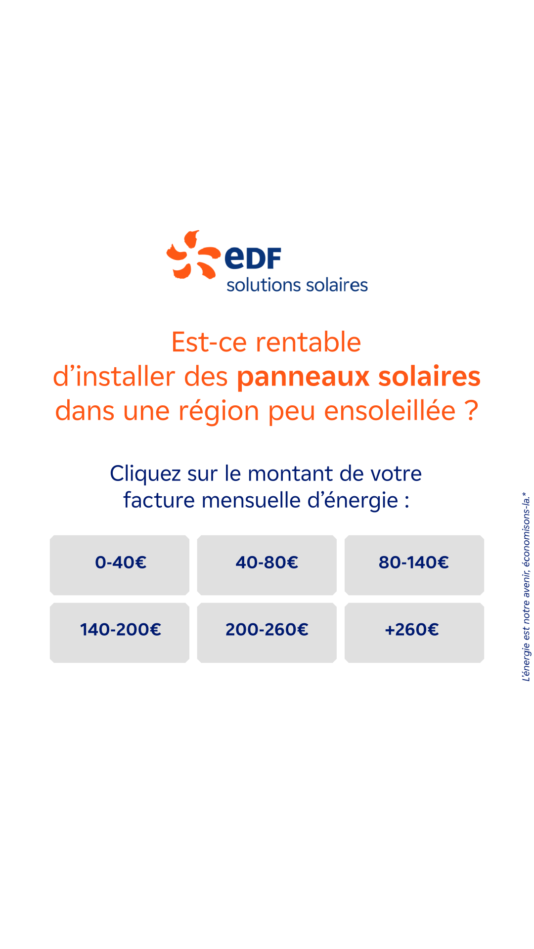 Mes offres EDF solutions solaires Facebook ad