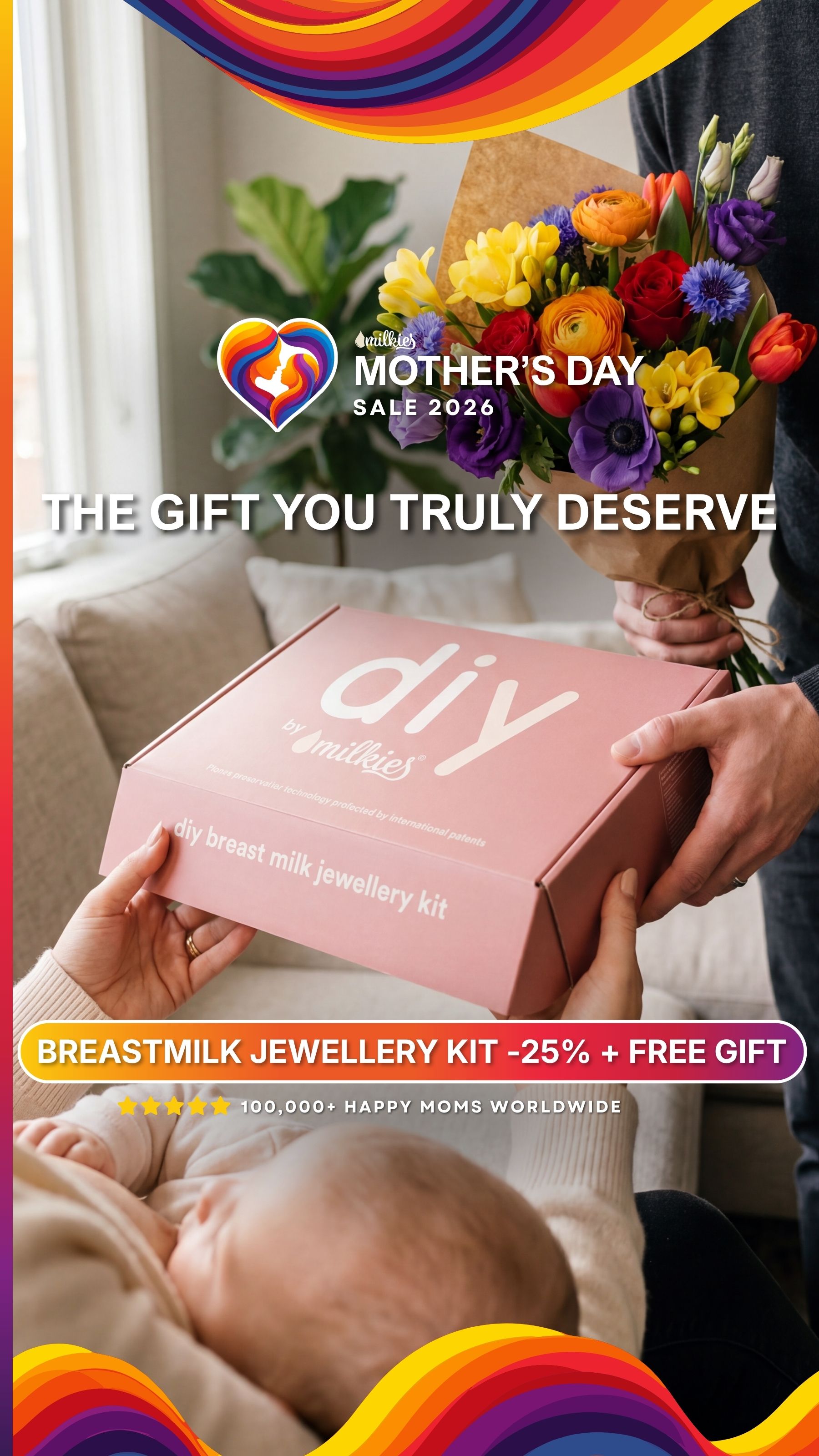 DIY by Milkies Breast Milk Jewelry Kit Facebook ad