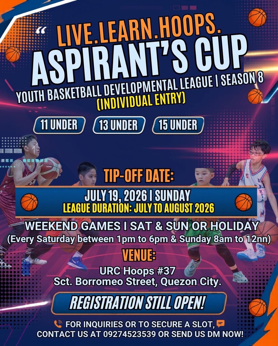 LLH Youth & Adult Basketball Camp PH Facebook ad: RESERVE YOUR SLOT NOW!