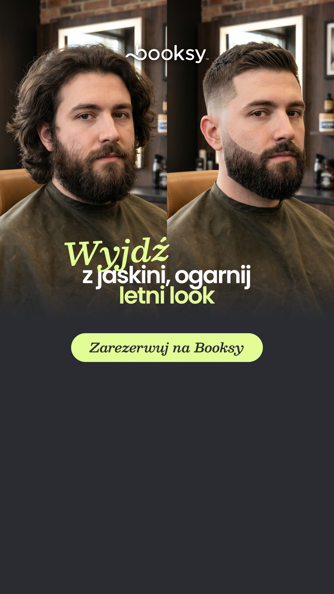 Booksy Facebook ad