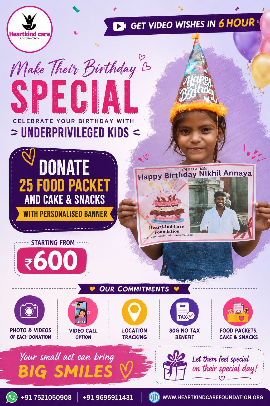 Heartkind and Care Foundation  Facebook ad