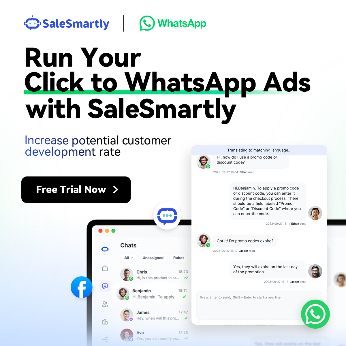 SaleSmartly Global Facebook ad