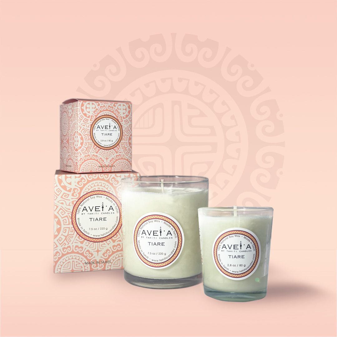 Tahiti Candles Facebook ad: Née en Polynésie française, la collection Tahiti Candles…