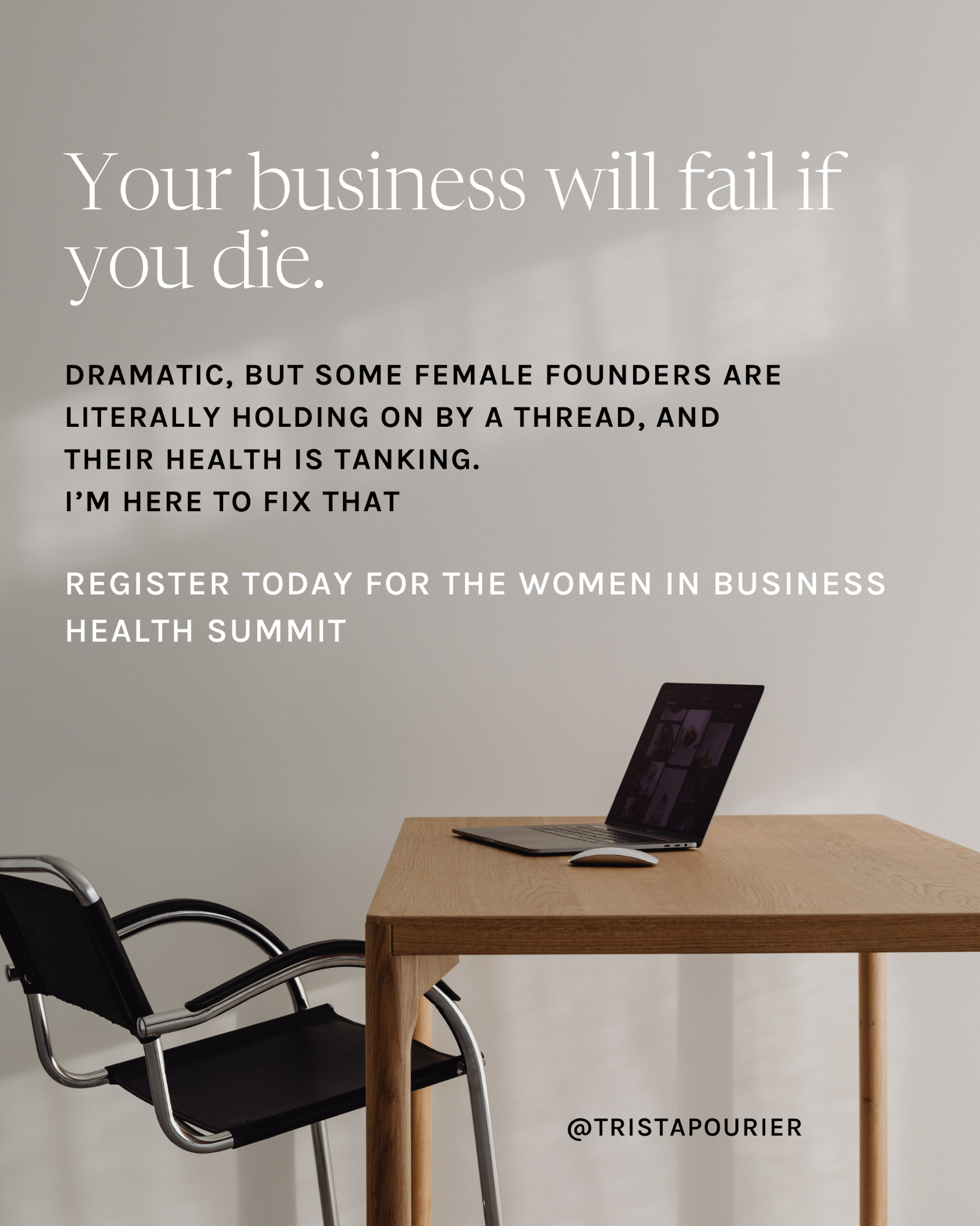 Trista Pourier Facebook ad: Women In Business Health Summit