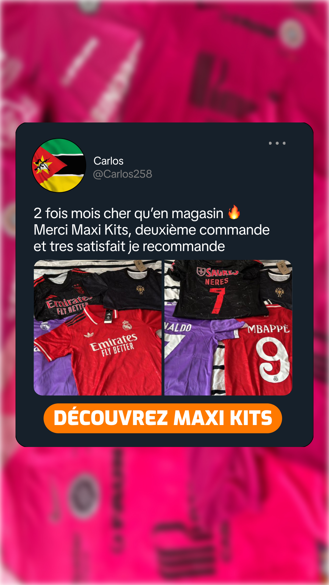 maxikits.com Facebook ad: Arrête de payer le prix fort.