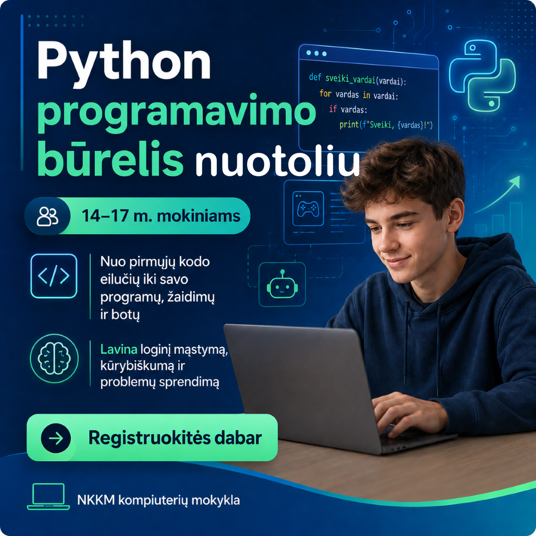NKKM - Kompiuterių mokykla Facebook ad