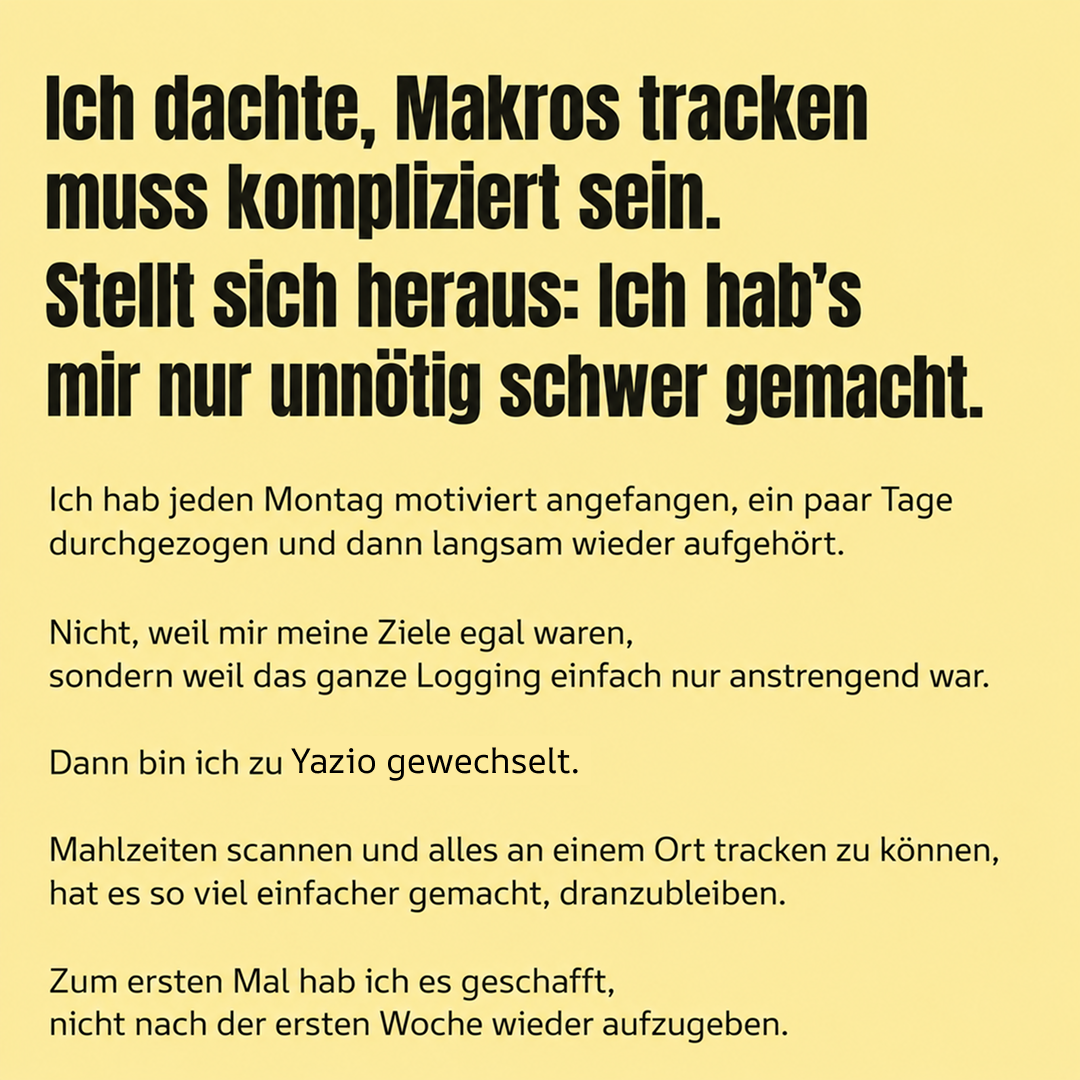 YAZIO Facebook ad