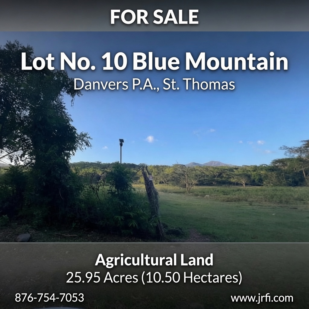 Jamaican Redevelopment Foundation INC. Facebook ad: Listing #: 2428, Lot No. 10 Blue Mountain