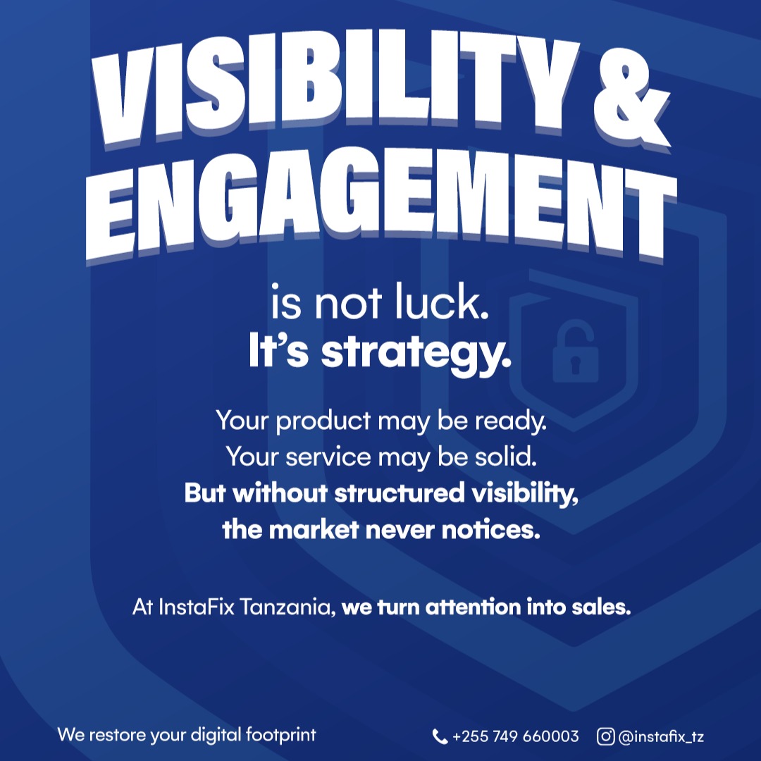 Instafix Tanzania 1 Facebook ad: Visibility sio vichekesho.