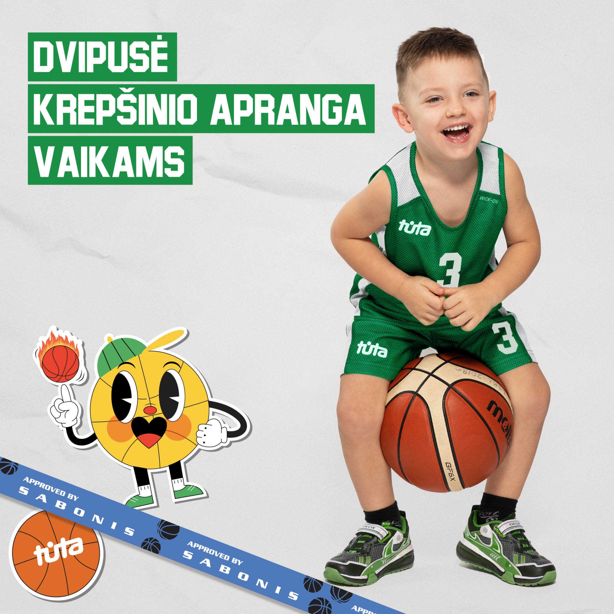 Tūta Facebook ad: Dvipusės vaikiškos krepšinio aprangos!