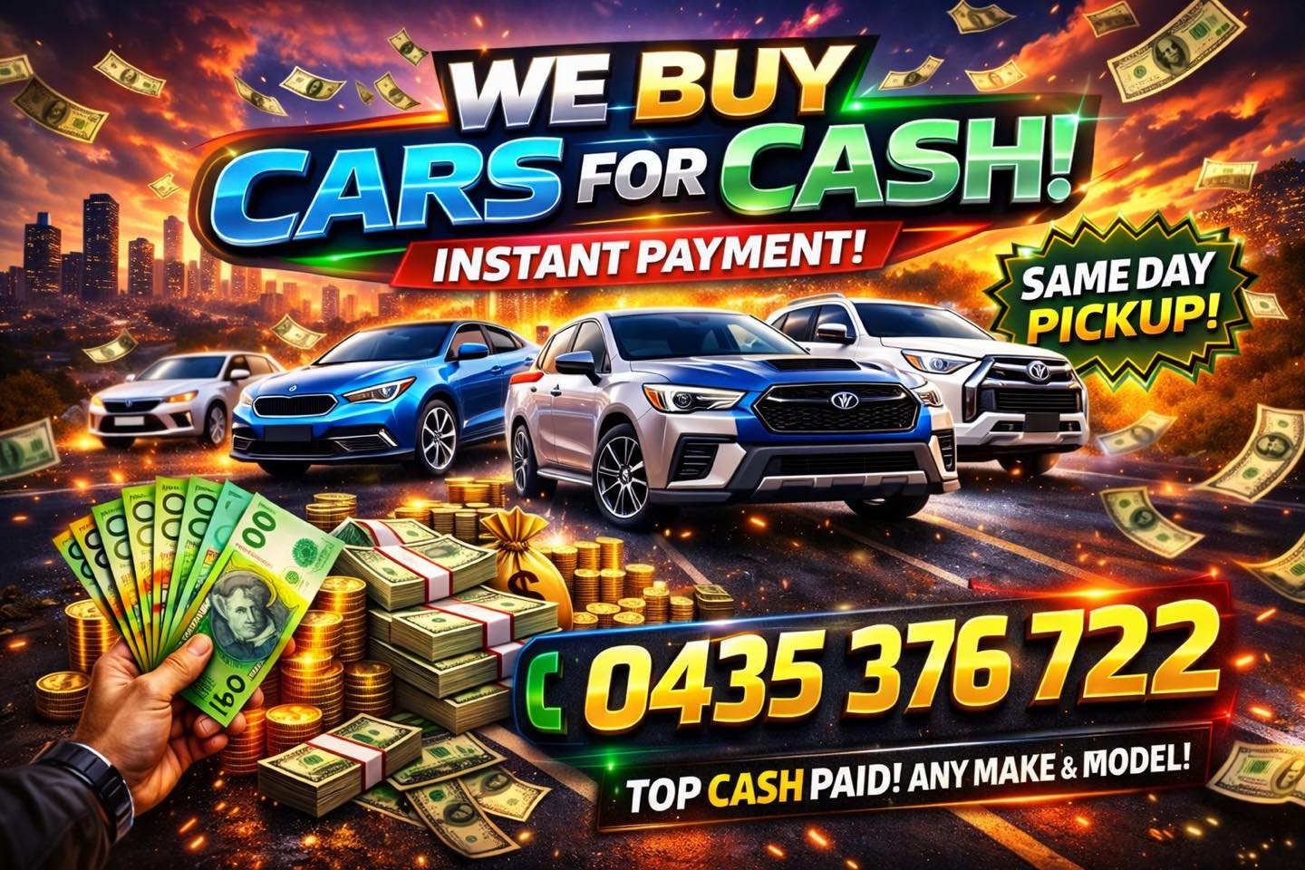 Cash for Cars Sydney Facebook ad: SELL YOUR CAR TODAY, GET PAID FAST!