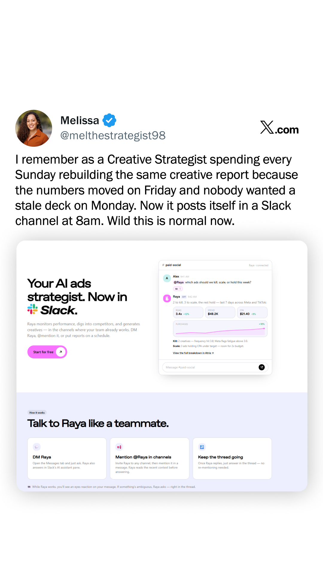 Atria AI Facebook ad