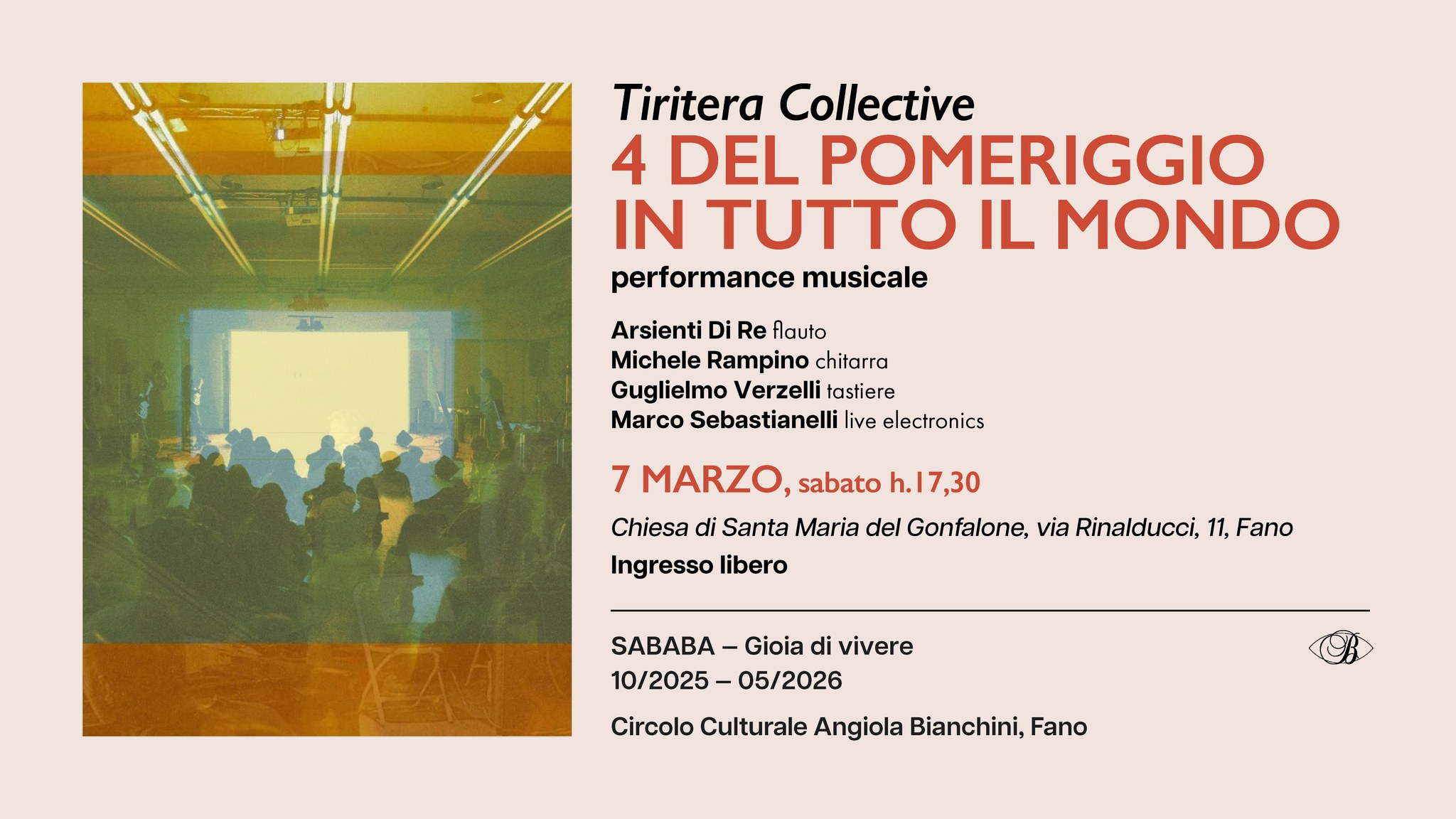 Circolo culturale A. Bianchini Facebook ad: 4 Del Pomeriggio In Tutto Il Mondo - Tiritera Collective