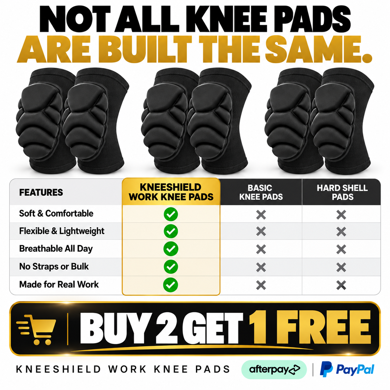 SiteGear Supply Store Facebook ad: Stock Up and Save, Buy 2, Get 1 Free.