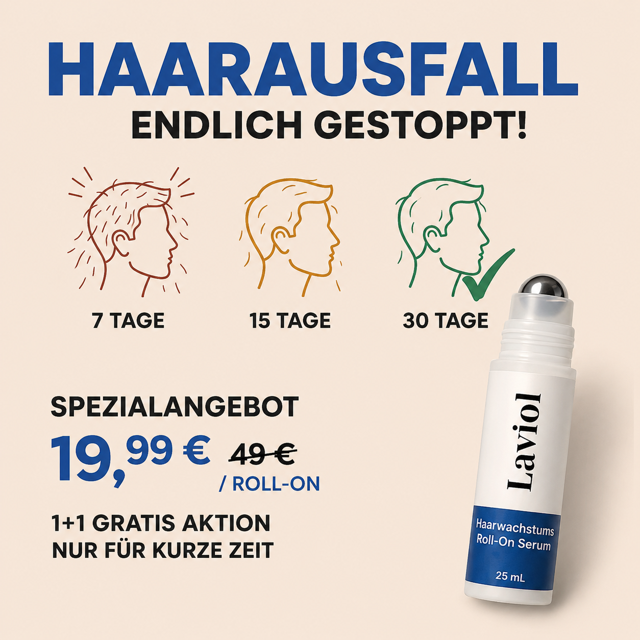 Lameo Facebook ad: Das Serum, das jede andere Lösung gegen Haarausfall ersetzt.