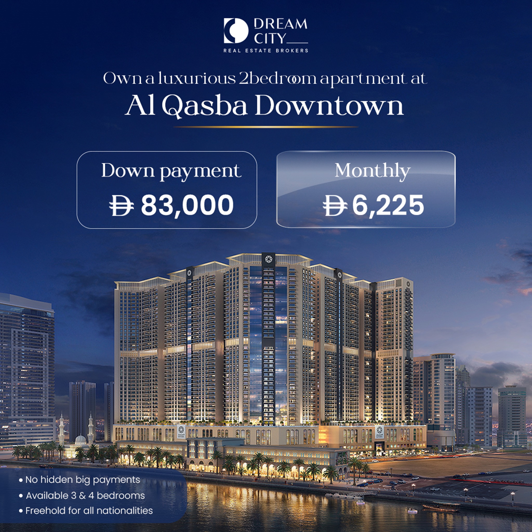 DreamCity Realestate Facebook ad from Jan 29, 2026