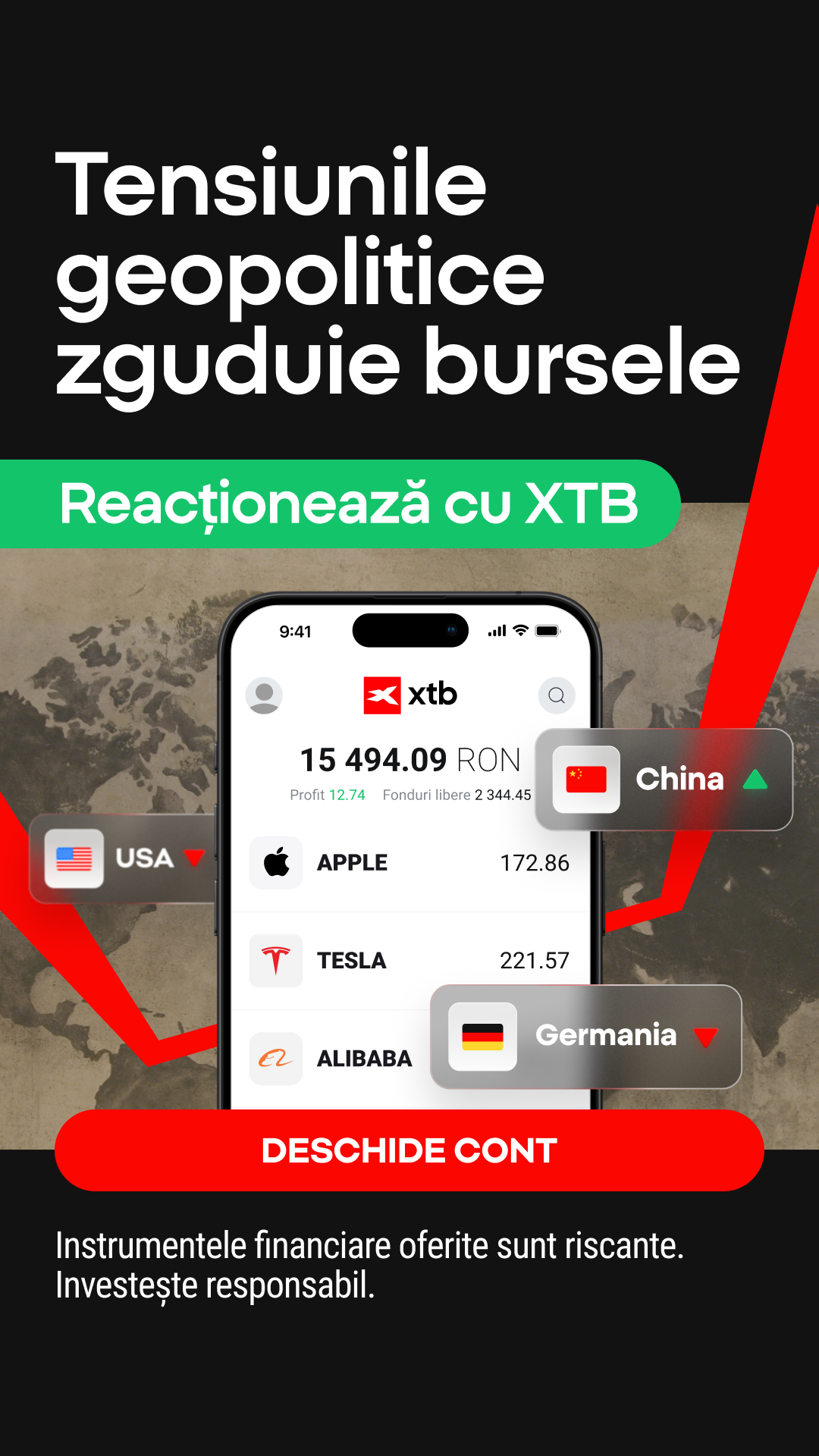 XTB Online Trading Facebook ad