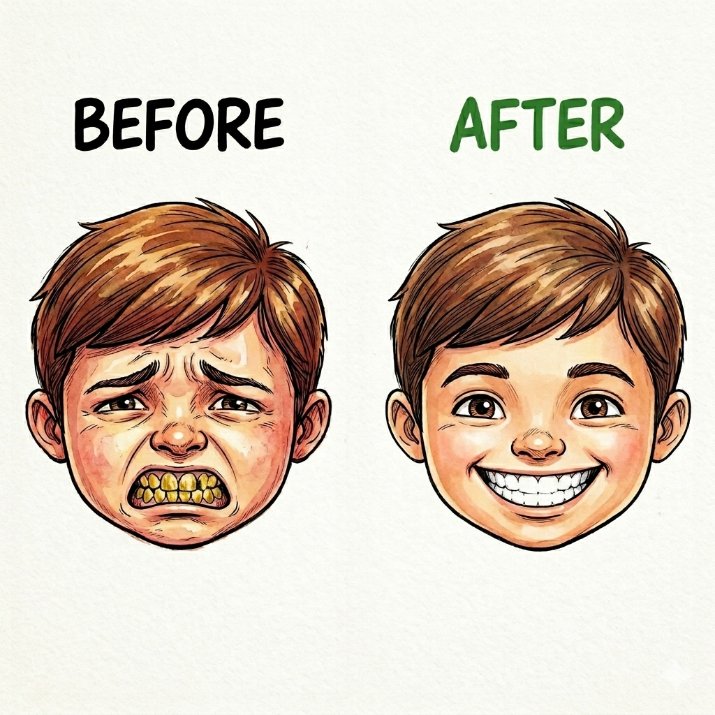 Smile Reset Facebook ad: Delete Yellow Teeth in 7 Days