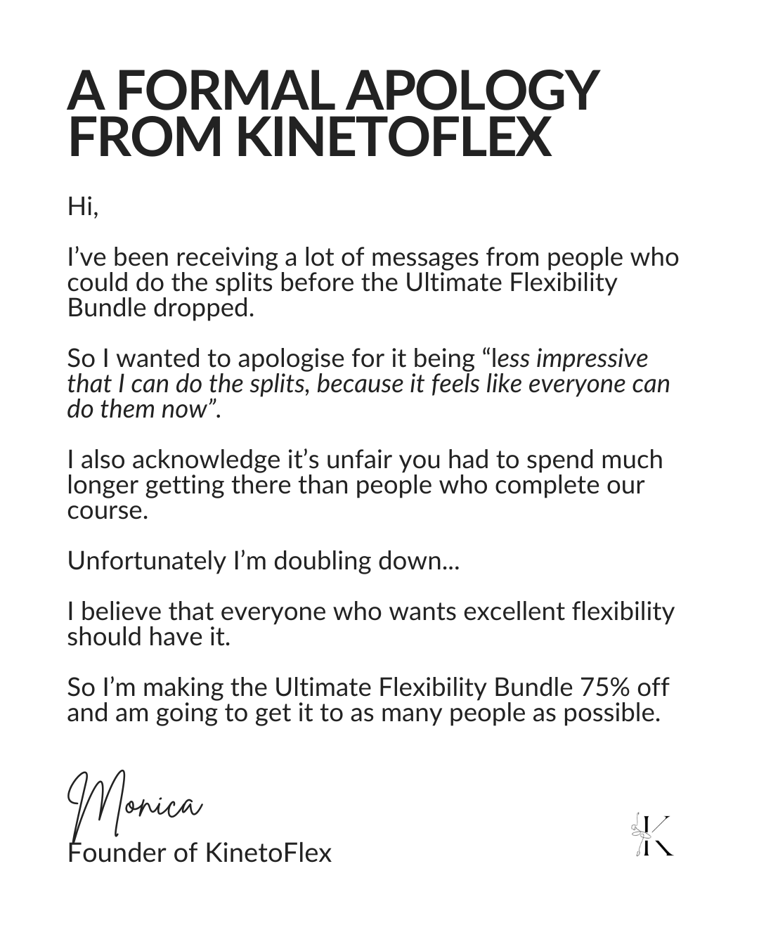 KinetoFlex Facebook ad