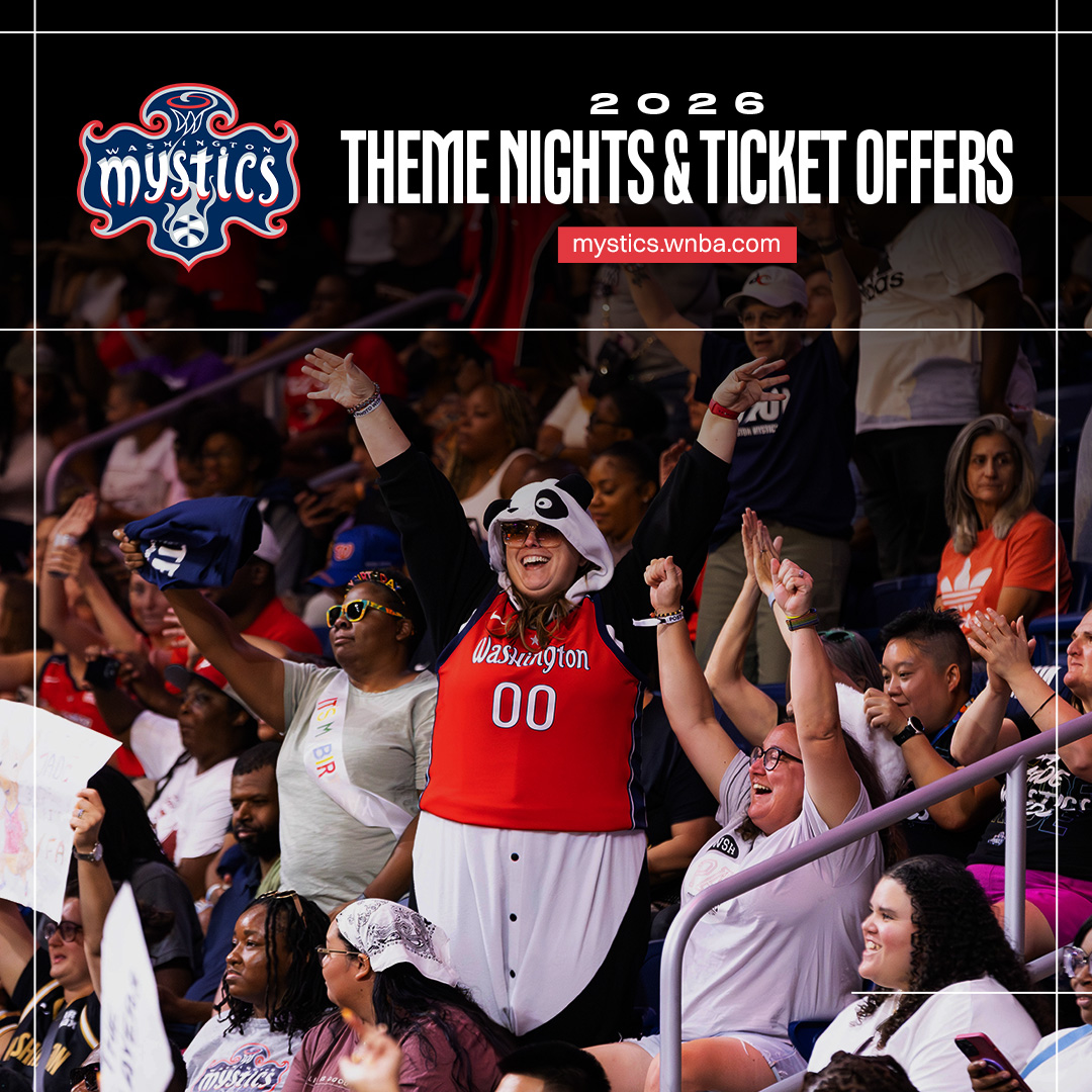 Washington Mystics Facebook ad: Theme nights, giveaways, and special ticket offers all…