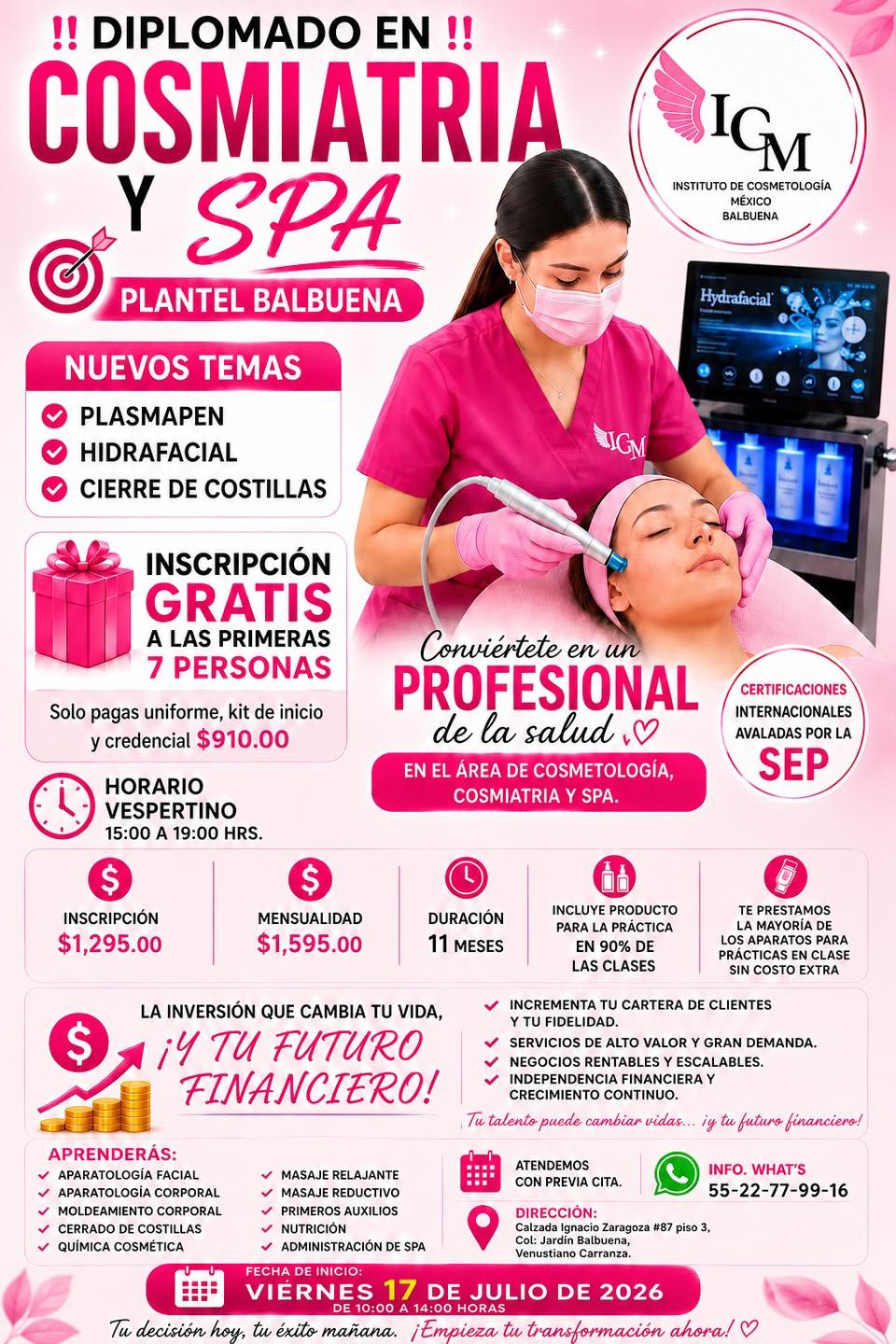 Cosmetología México Instituto - Plantel Balbuena  Facebook ad