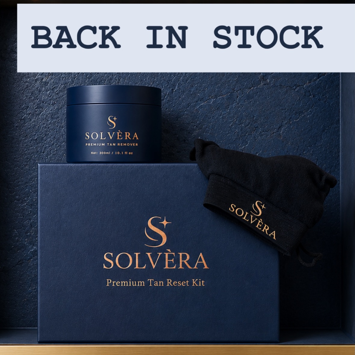 solveraskincare Facebook ad: BACK IN STOCK!