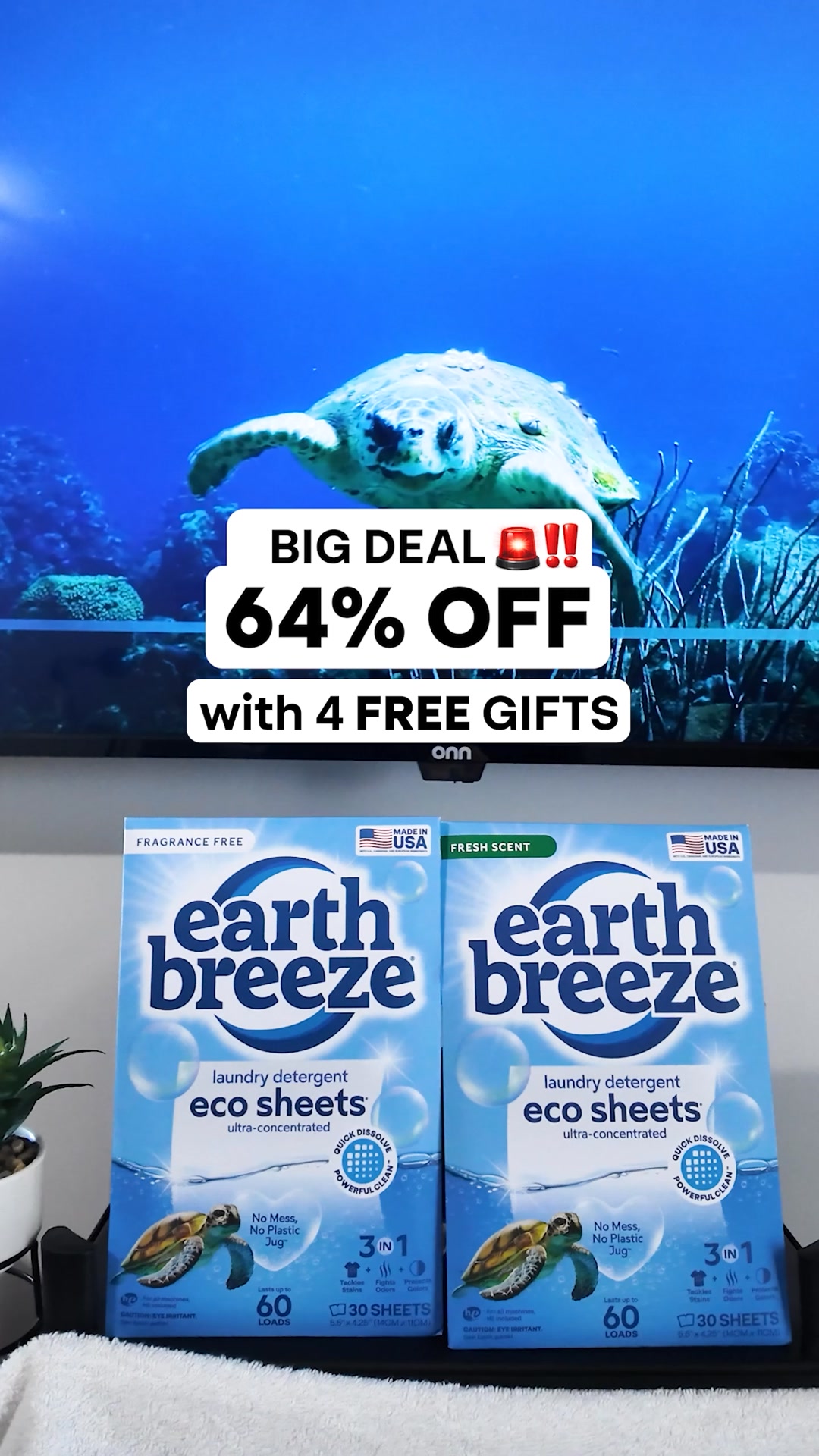 Earth Breeze Facebook ad: EARTH BREEZE SALE