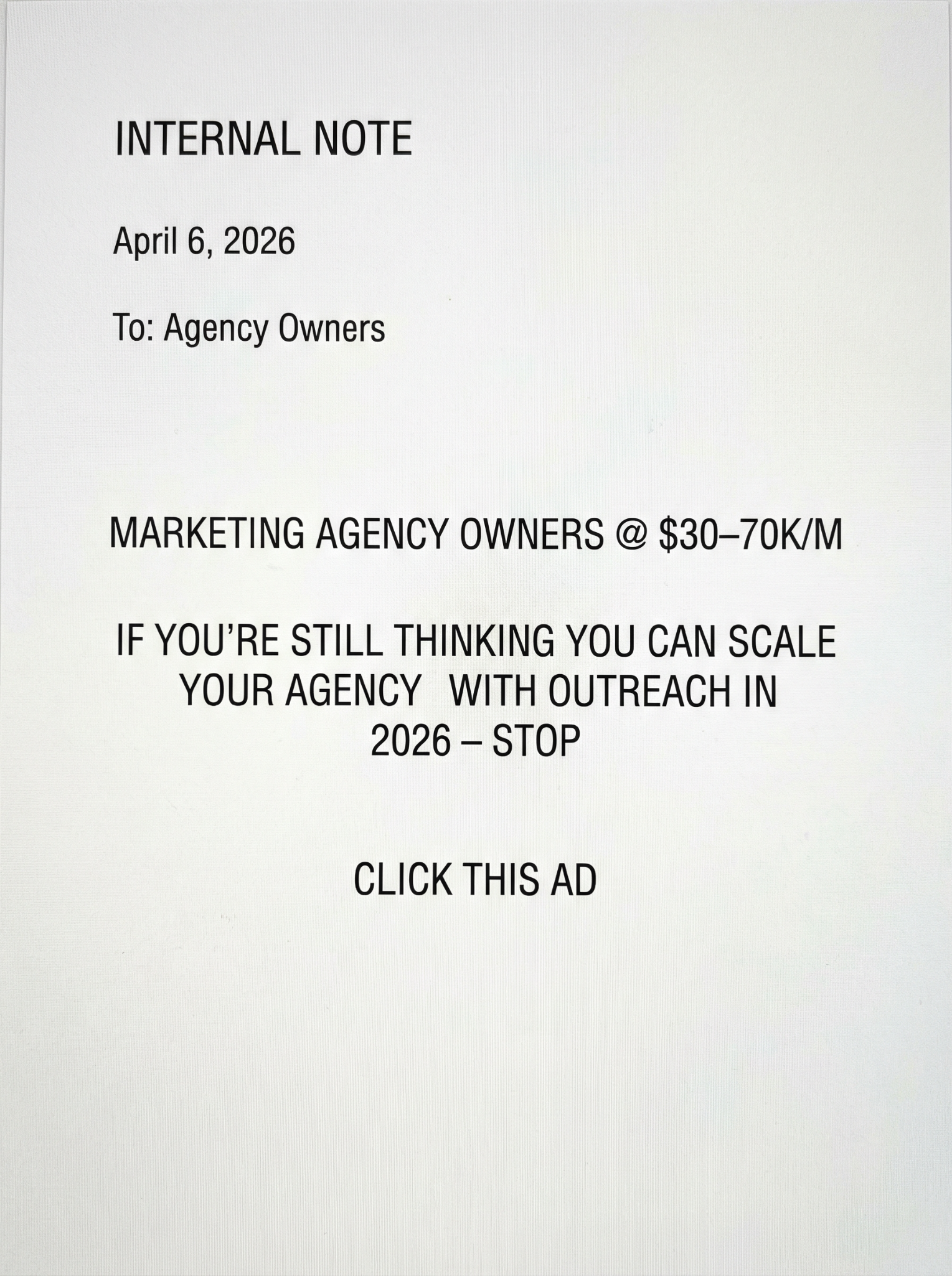 Matej Otys Facebook ad