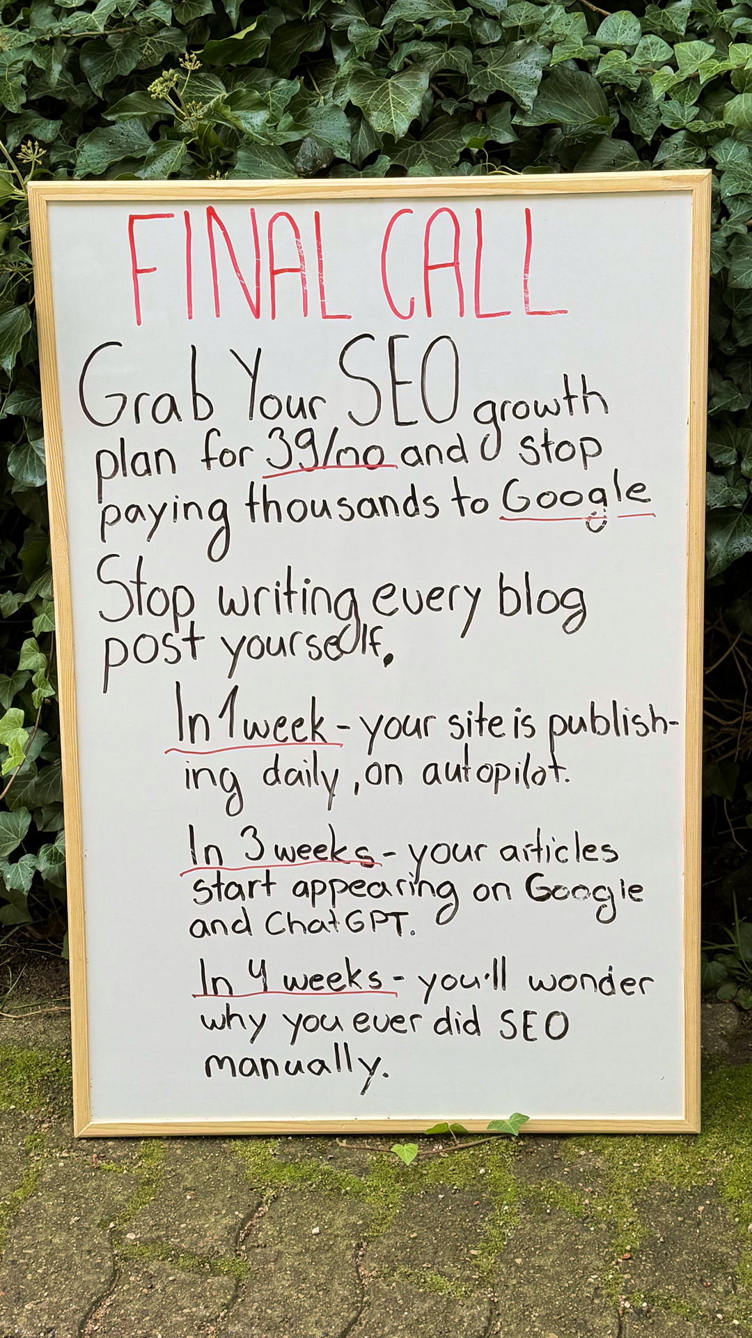 Soro SEO Facebook ad: Rank #1 on Google