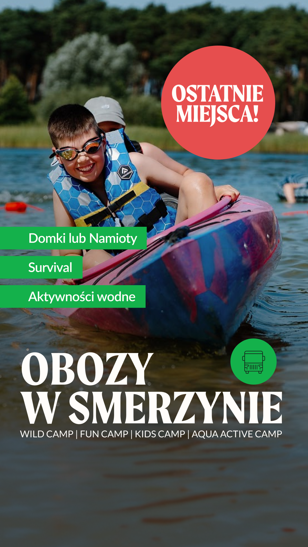 Obozowa Przygoda - najlepsze kolonie i obozy dla dzieci i młodzieży Facebook ad