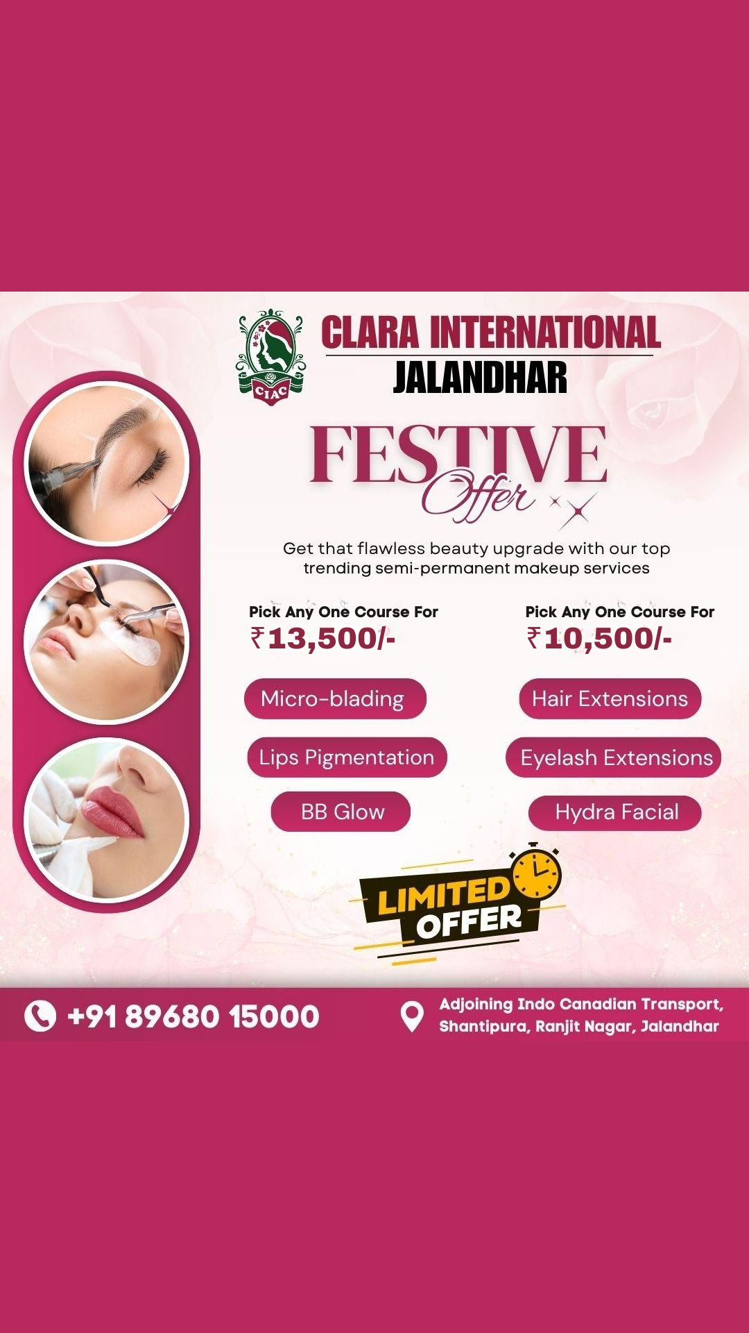 Clara International Jalandhar Facebook ad from Jun 27, 2026