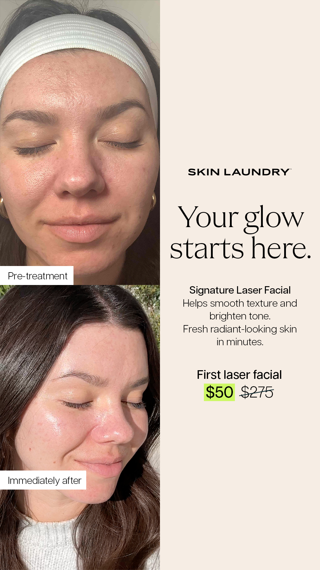 Skin Laundry Facebook ad
