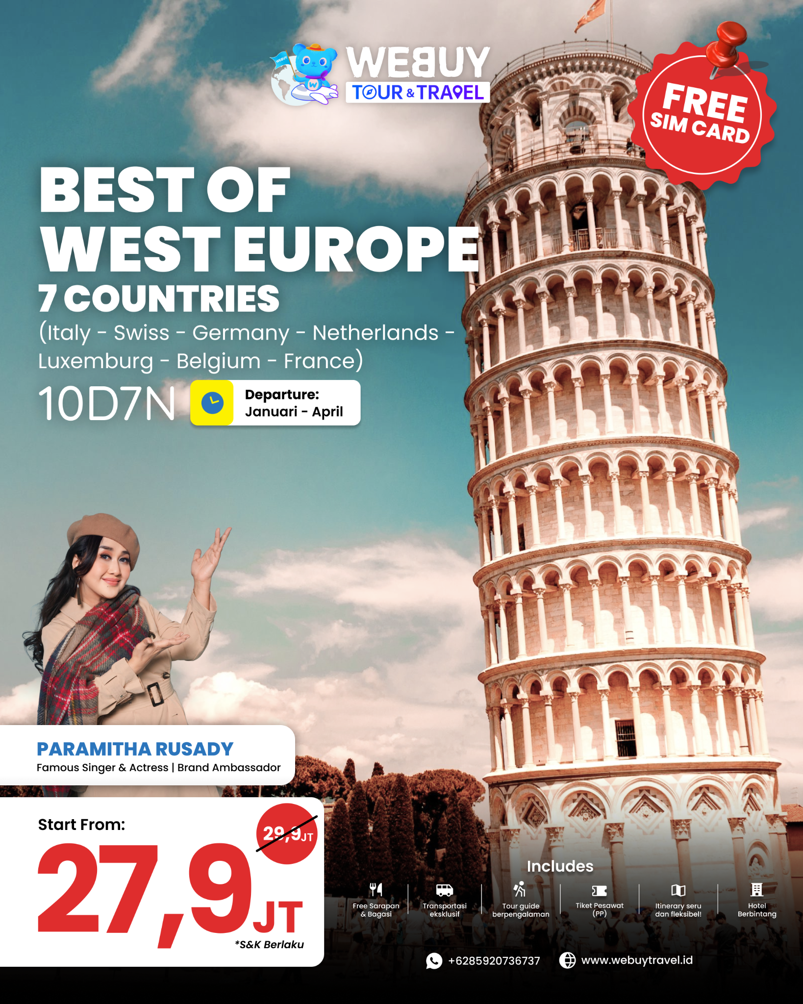 Webuy Tour & Travel Facebook ad: DISKON SEGERA BERAKHIR, HUBUNGI KAMI!