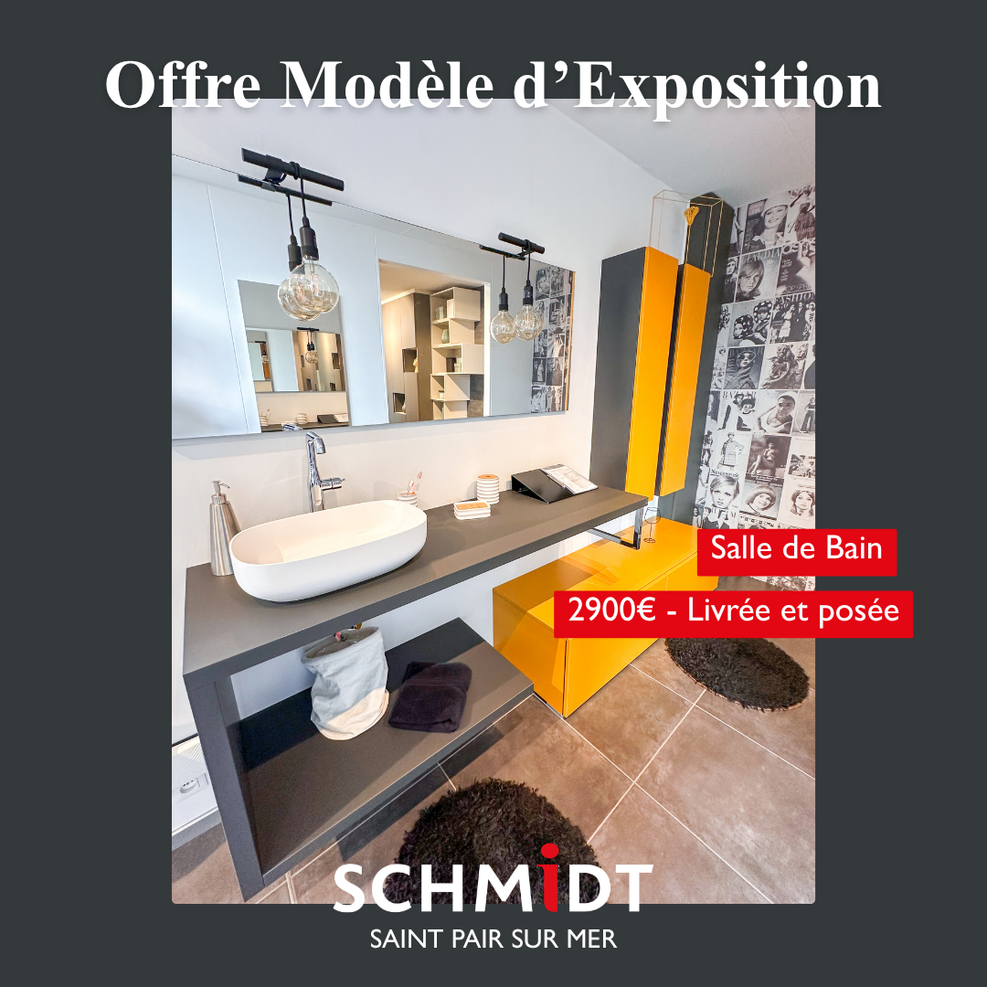 Schmidt Facebook ad: Salles de bain d'exposition à saisir
