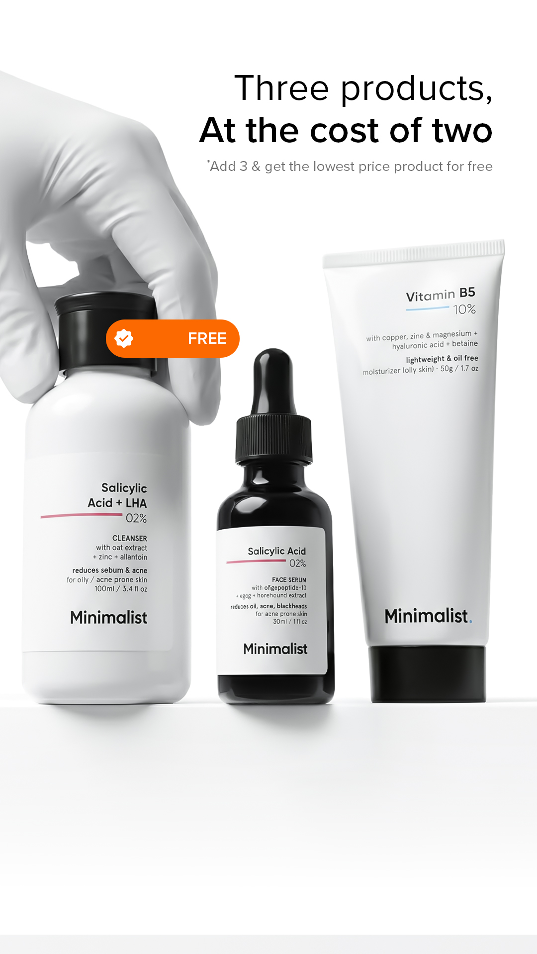 Minimalistinc Facebook ad