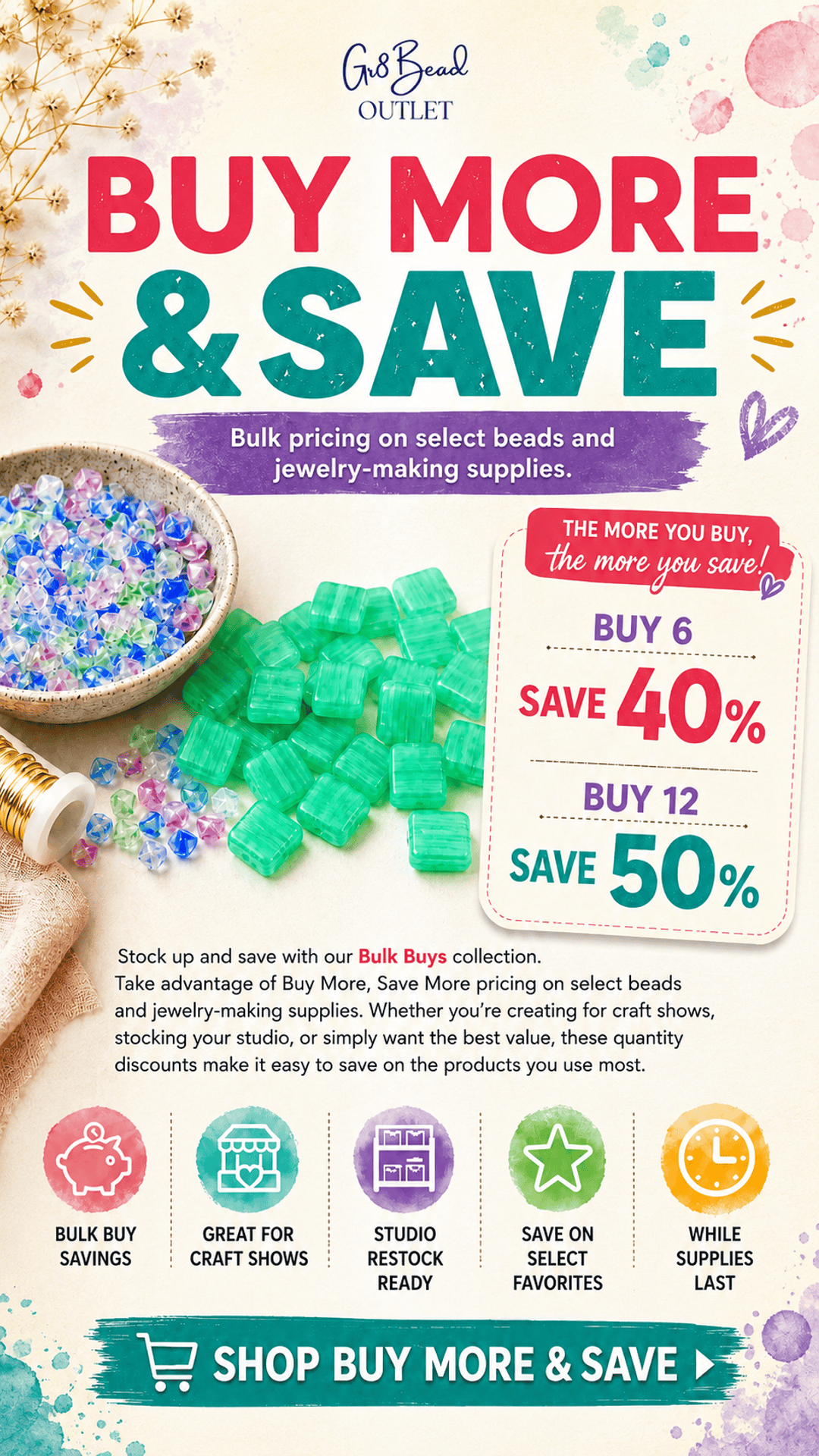 Gr8Bead Outlet Facebook ad