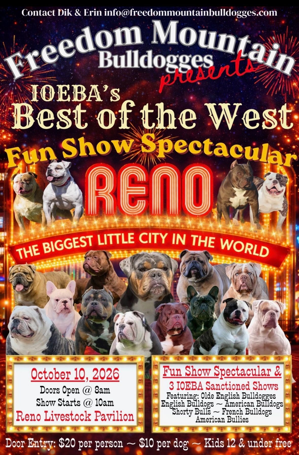 Freedom Mountain Bulldogges Facebook ad: Best Of The West