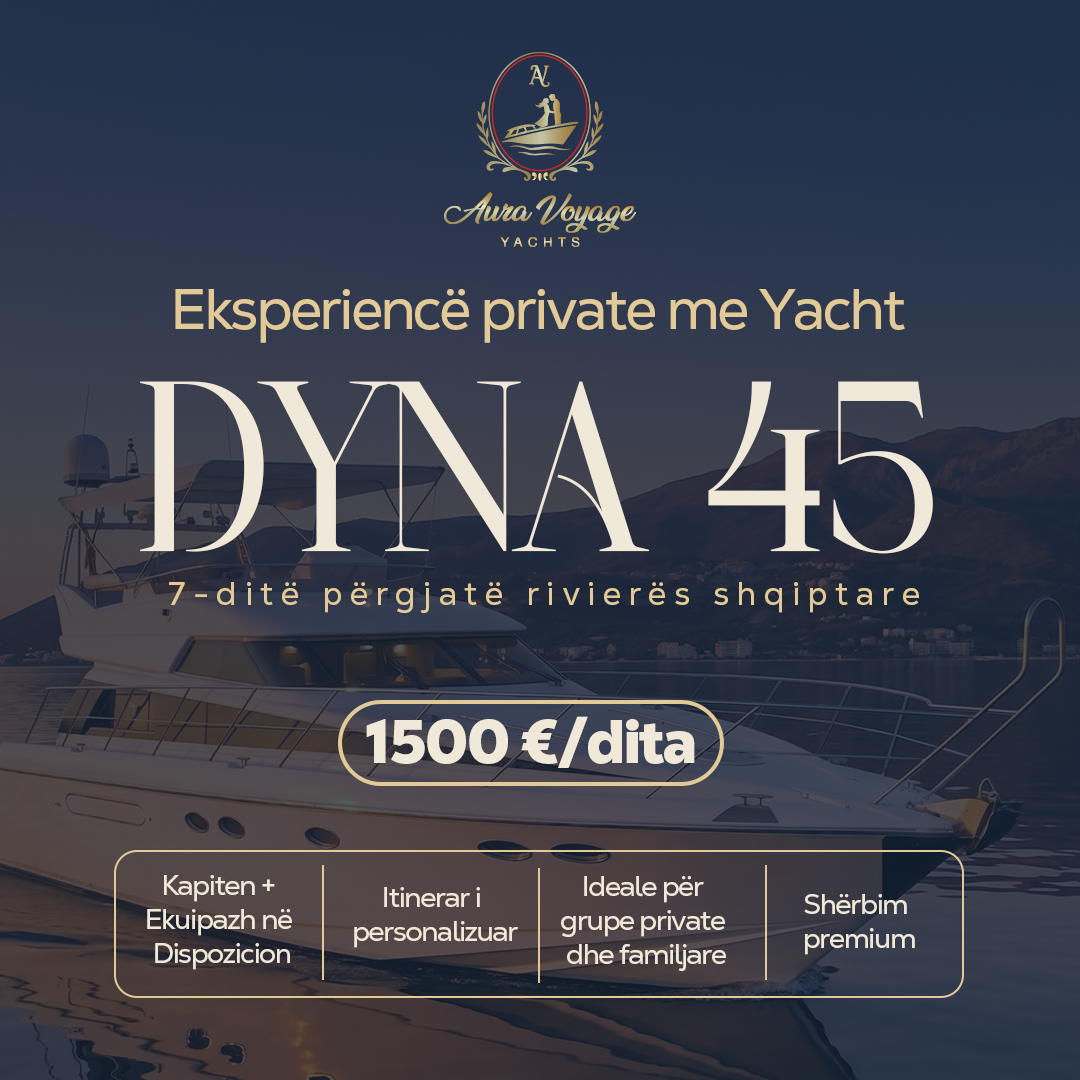 Aura Voyage Yachts Facebook ad: Dyna 45 Private Yacht