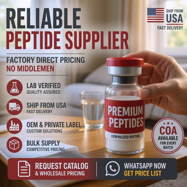 Coin Republic USA Facebook ad: Solve Your Peptide Supply Needs | Contact Us