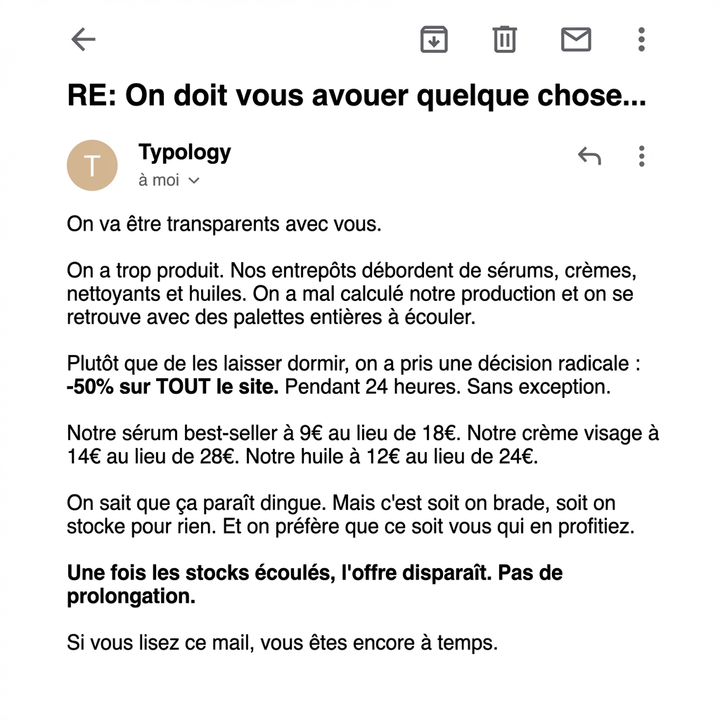 Typology France Facebook ad from Mar 9, 2026