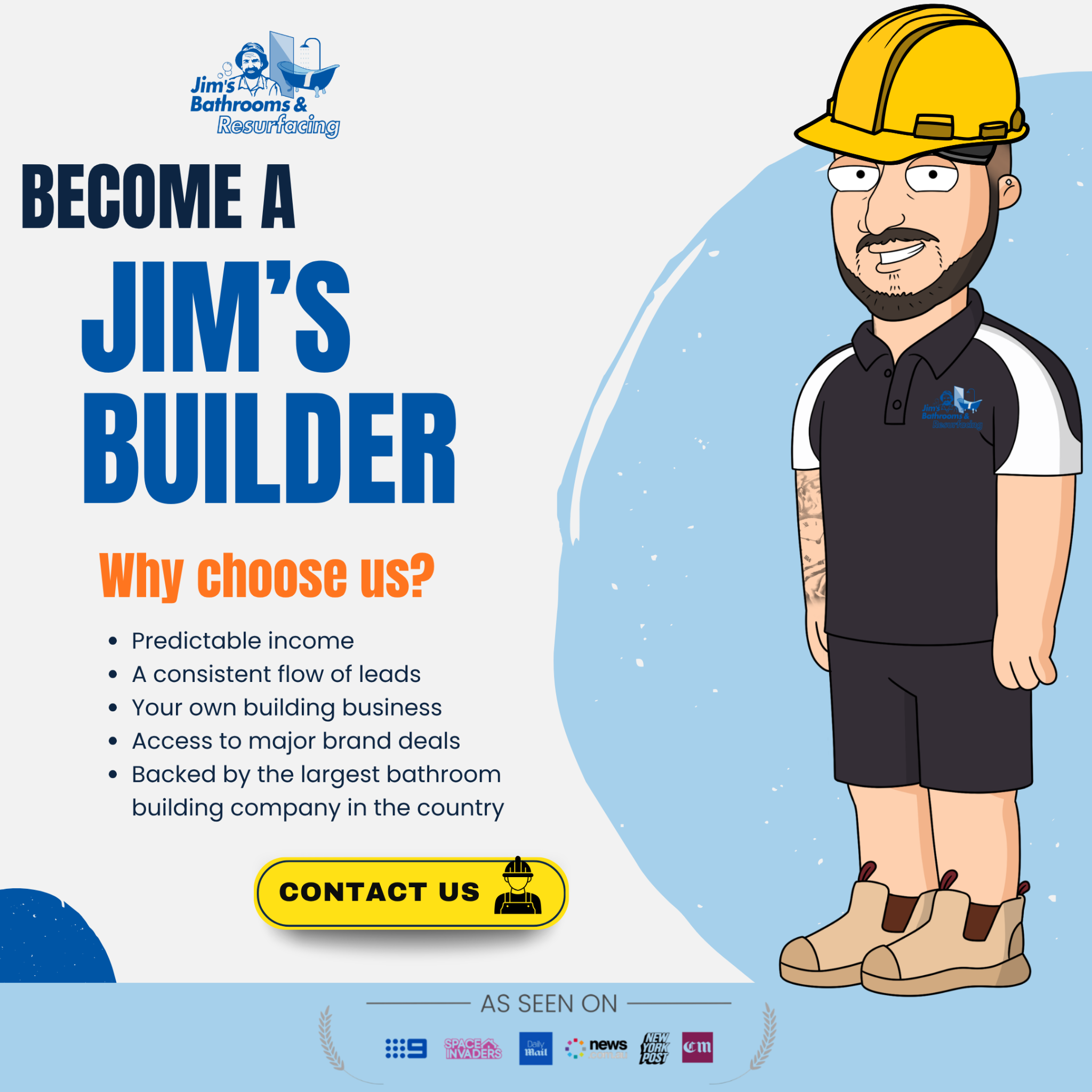 Jim's Bathrooms & Resurfacing Facebook ad: Become a Jim's Bathrooms Franchisee