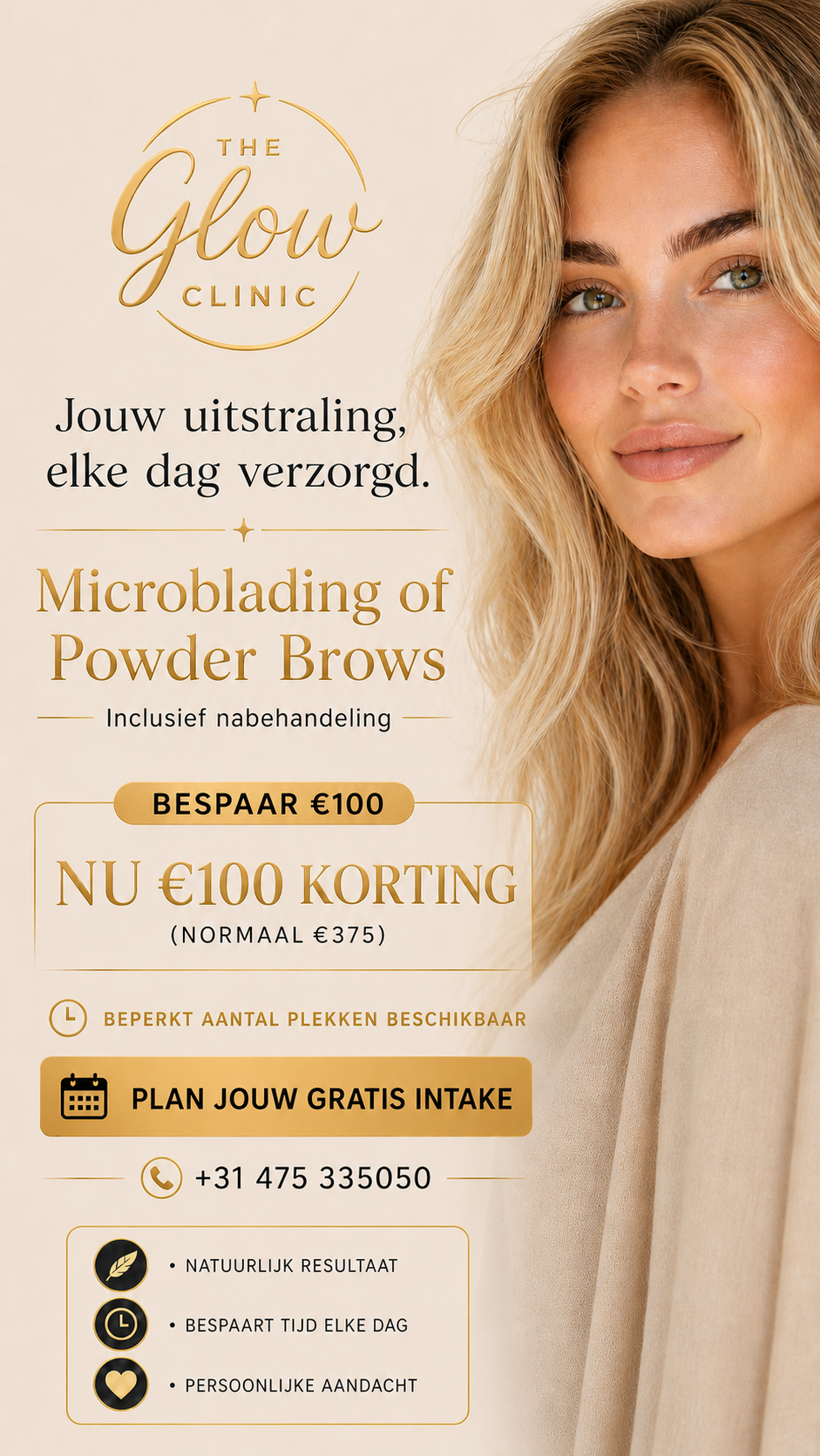 The Glow Clinic Facebook ad from May 15, 2026