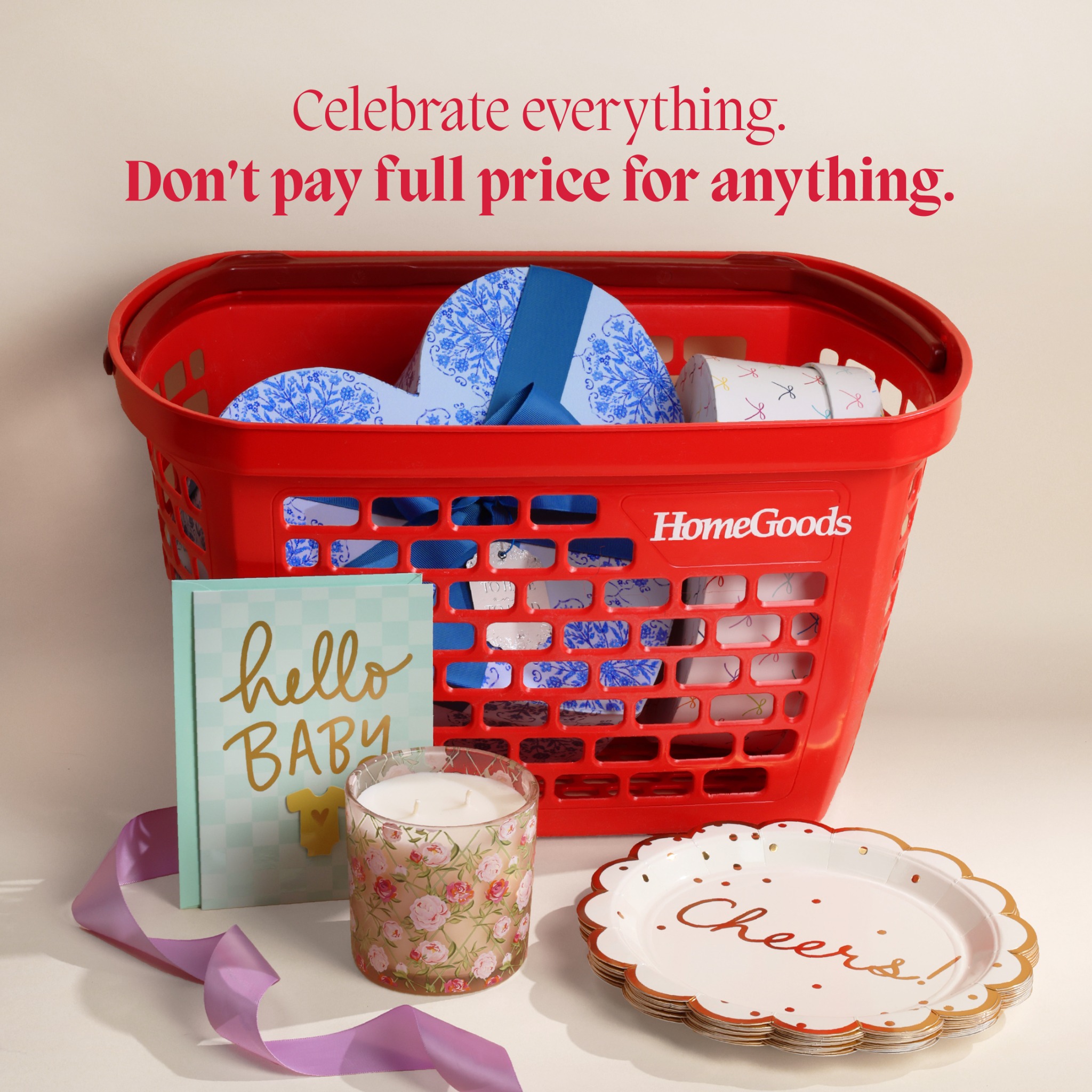 HomeGoods Facebook ad: Come for the amazing prices, leave with the…