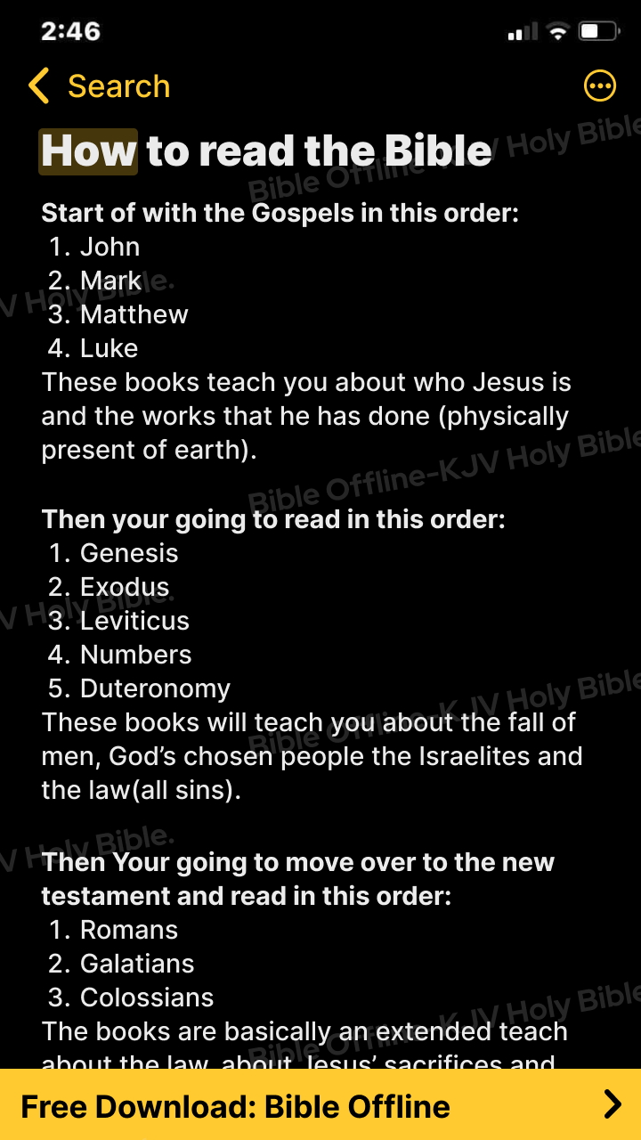Bible Offline Facebook ad